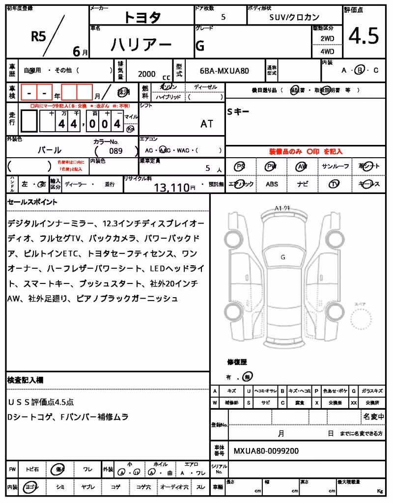 TOYOTA HARRIER
