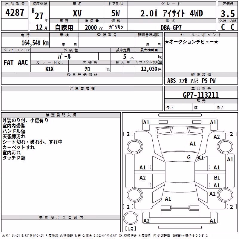 SUBARU XV