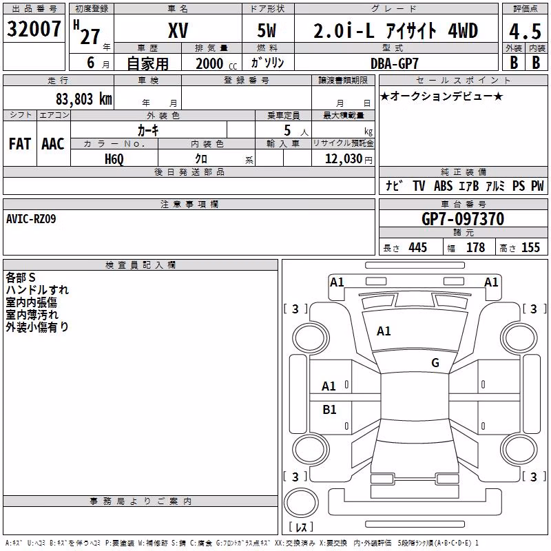 SUBARU XV