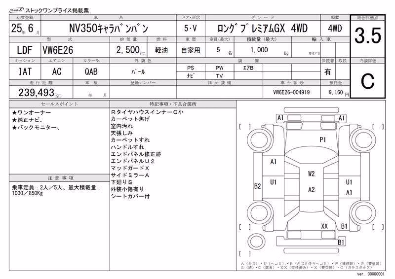 NISSAN NV350 CARAVAN
