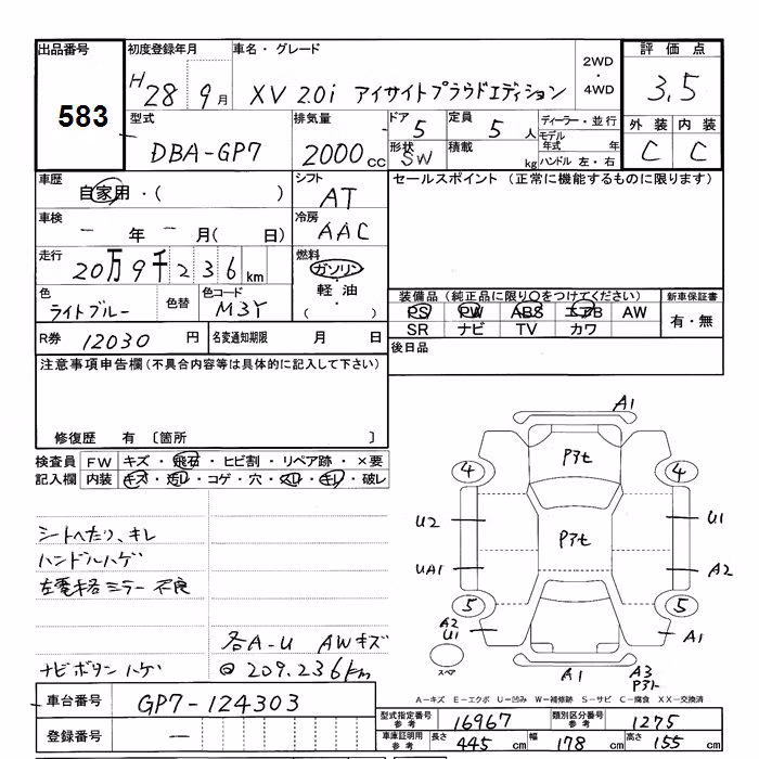SUBARU XV