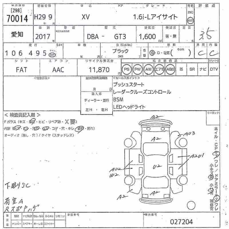 SUBARU XV