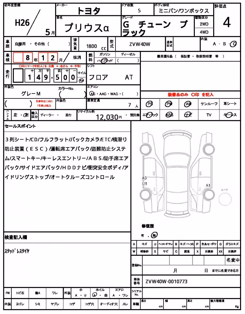 TOYOTA PRIUS ALPHA