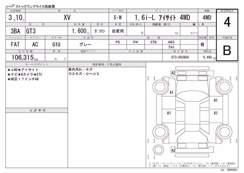 SUBARU XV