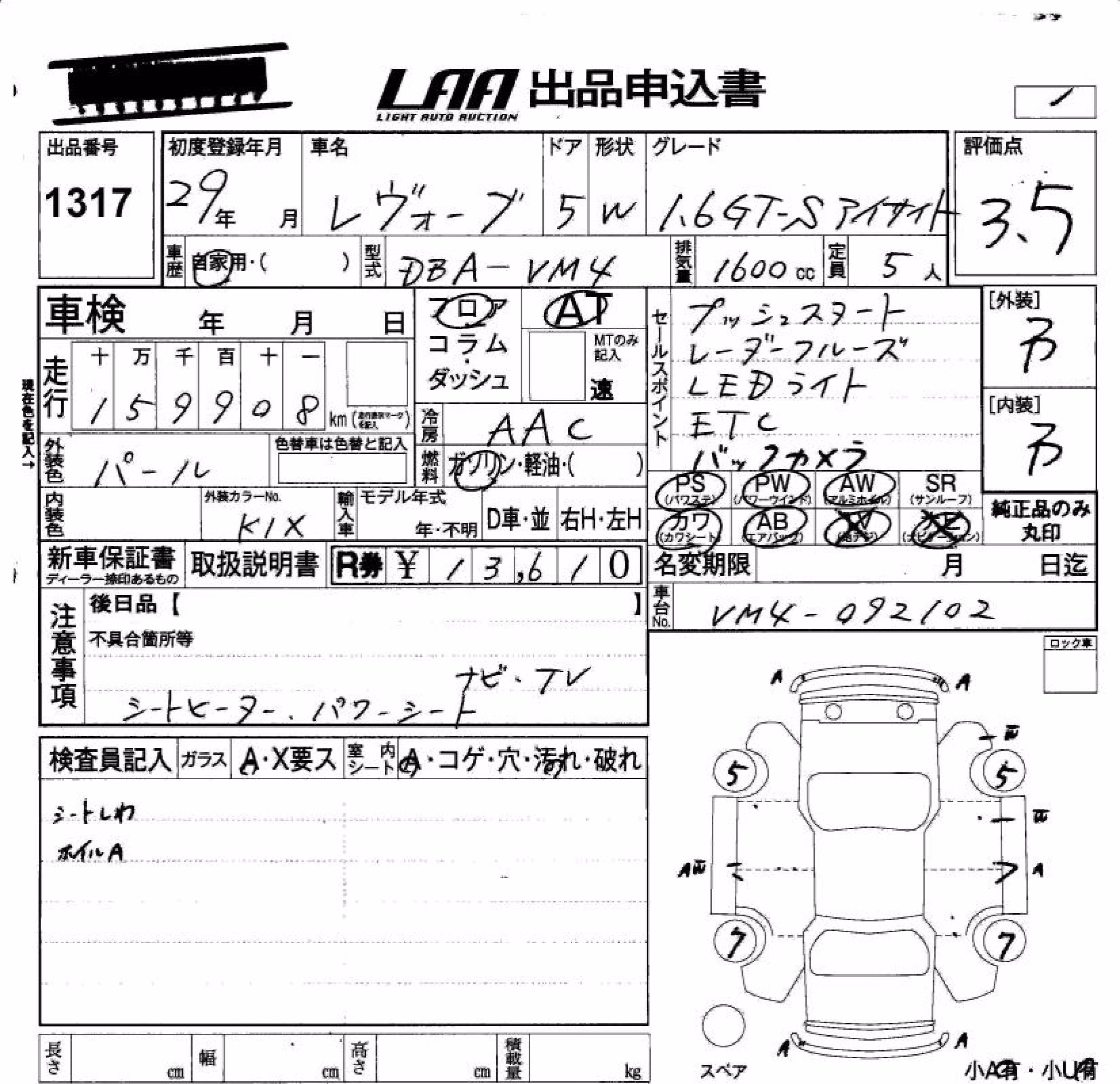SUBARU LEVORG