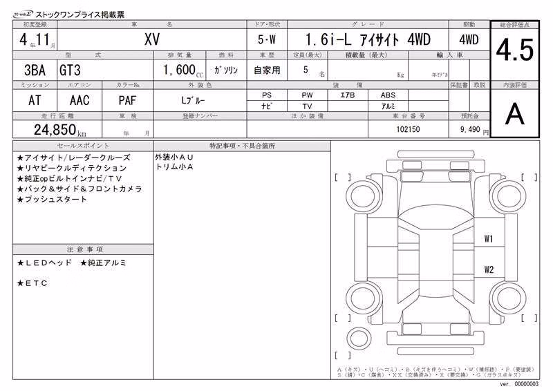 SUBARU XV