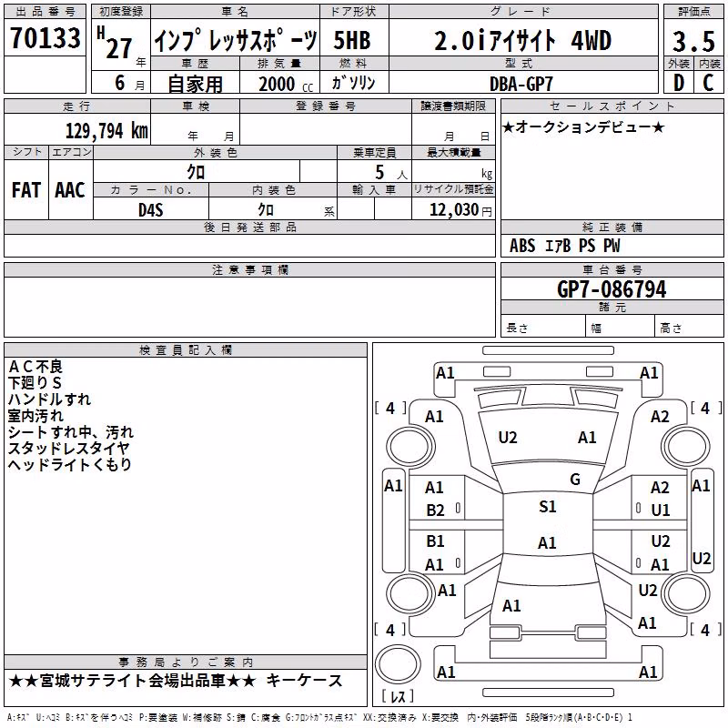 SUBARU XV