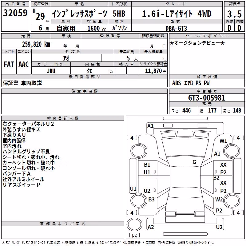 SUBARU XV