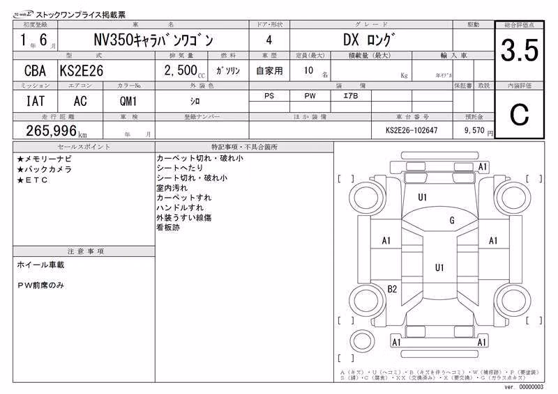 NISSAN NV350 CARAVAN
