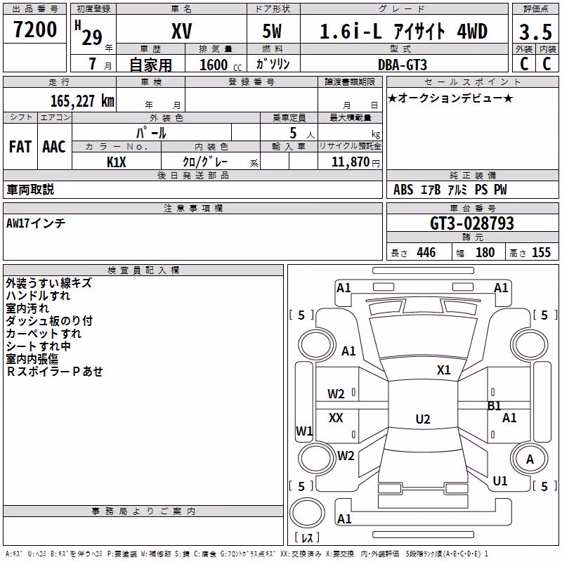 SUBARU XV