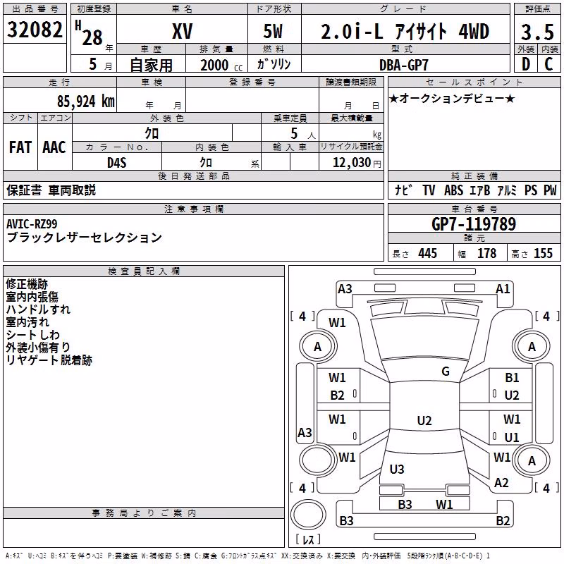 SUBARU XV