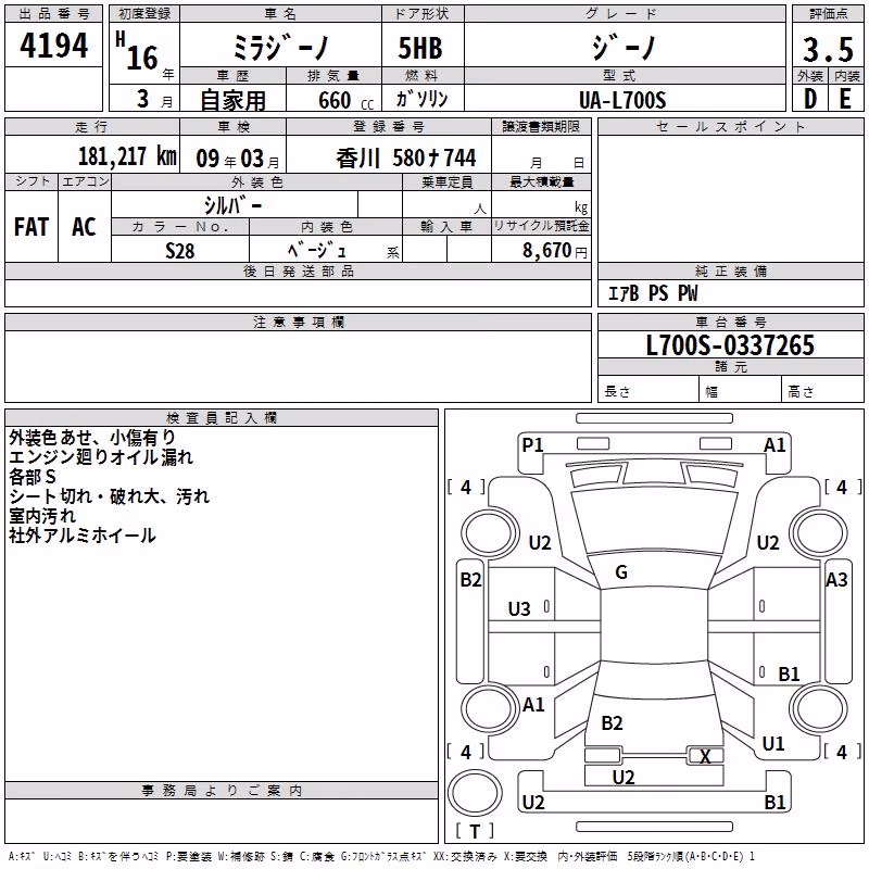 DAIHATSU MIRA GINO