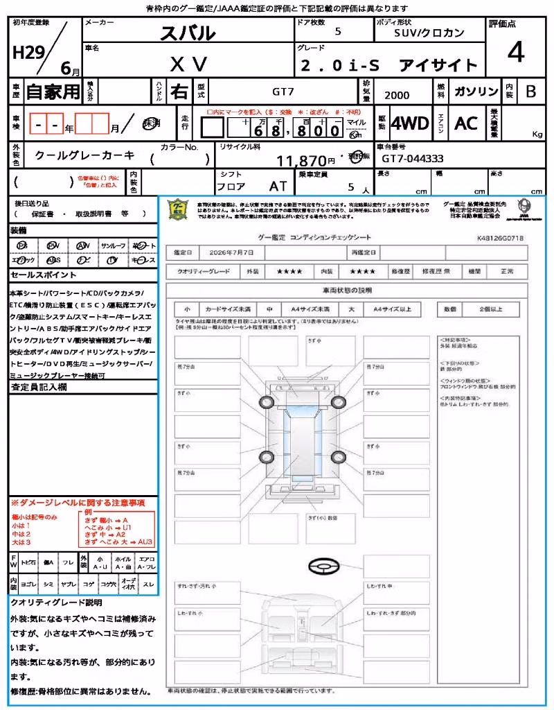 SUBARU XV
