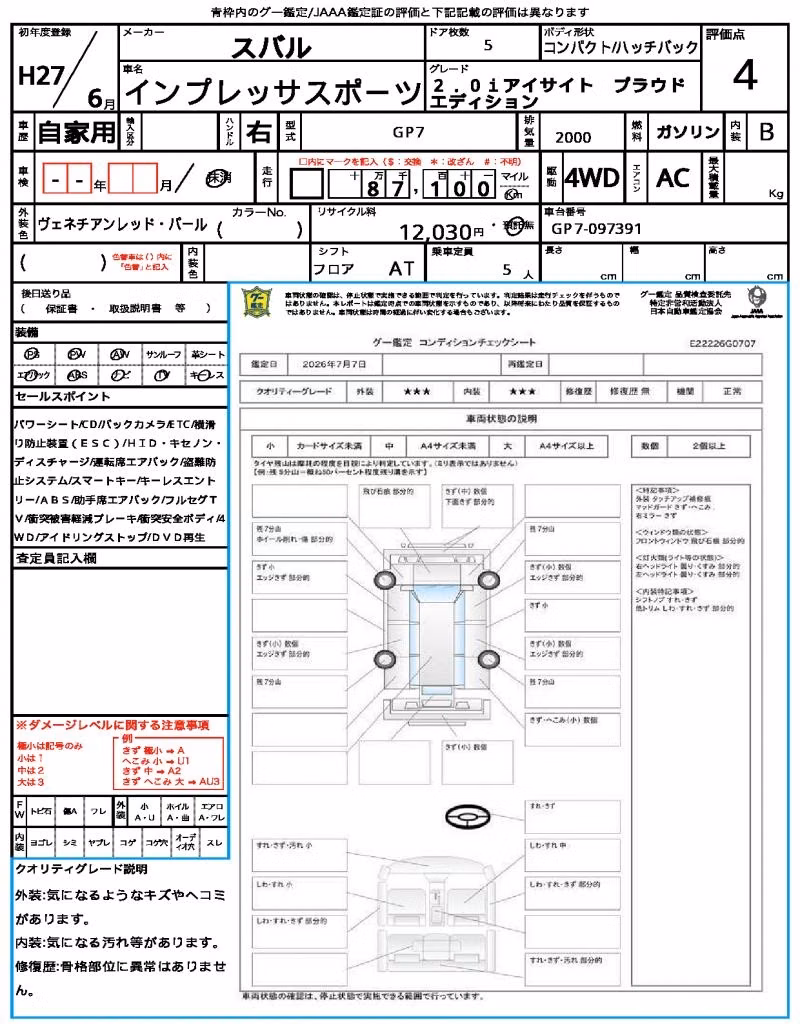 SUBARU XV