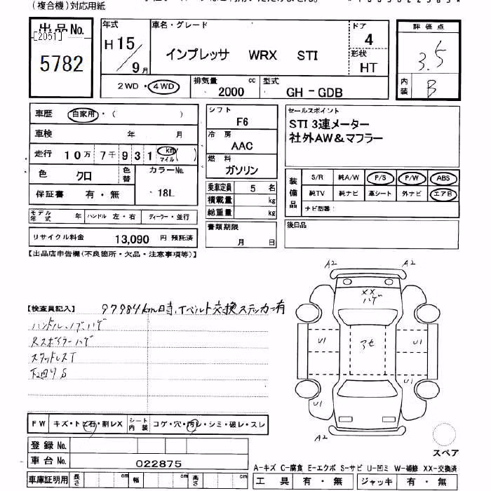 SUBARU IMPREZA WRX STI