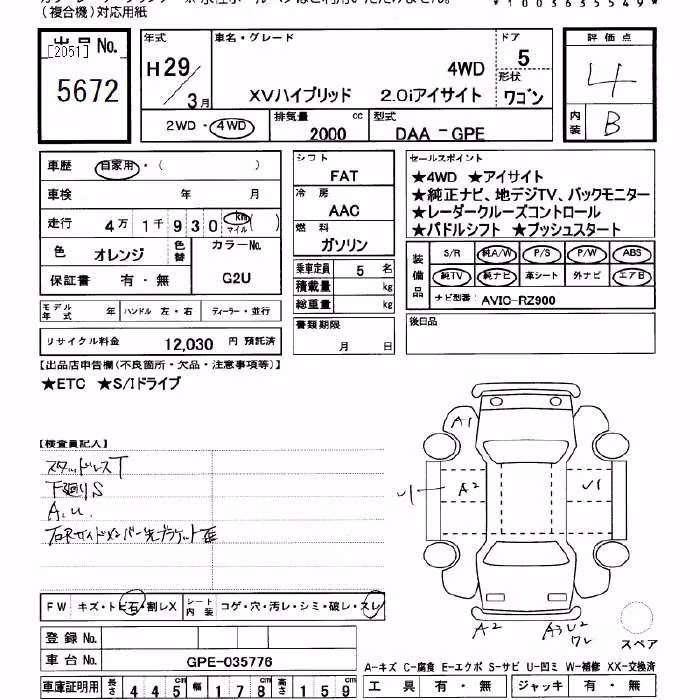 SUBARU XV