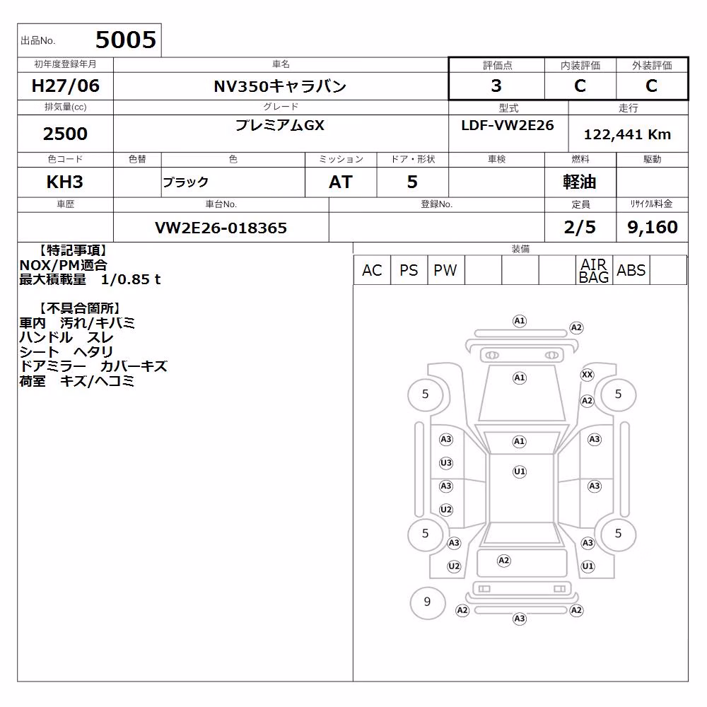 NISSAN NV350 CARAVAN