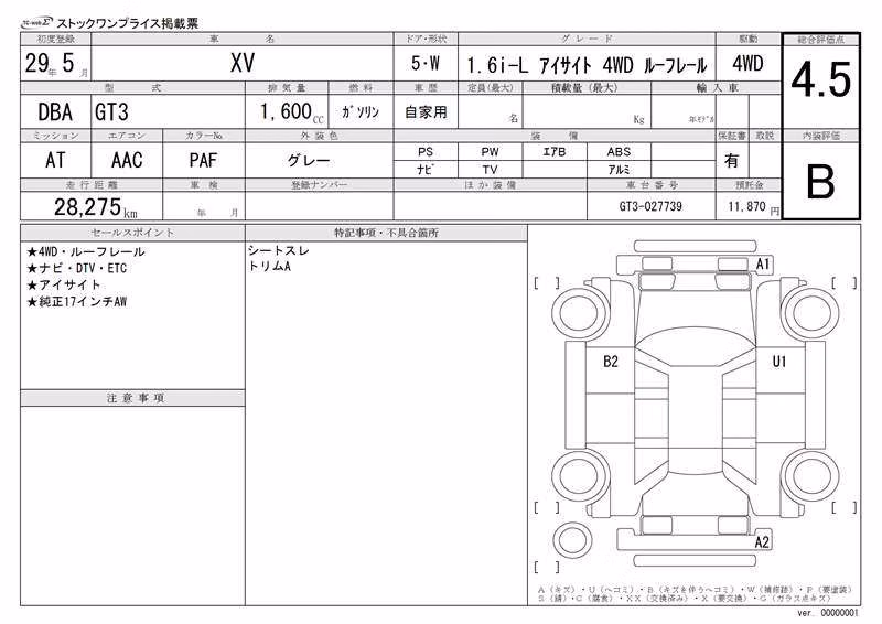 SUBARU XV