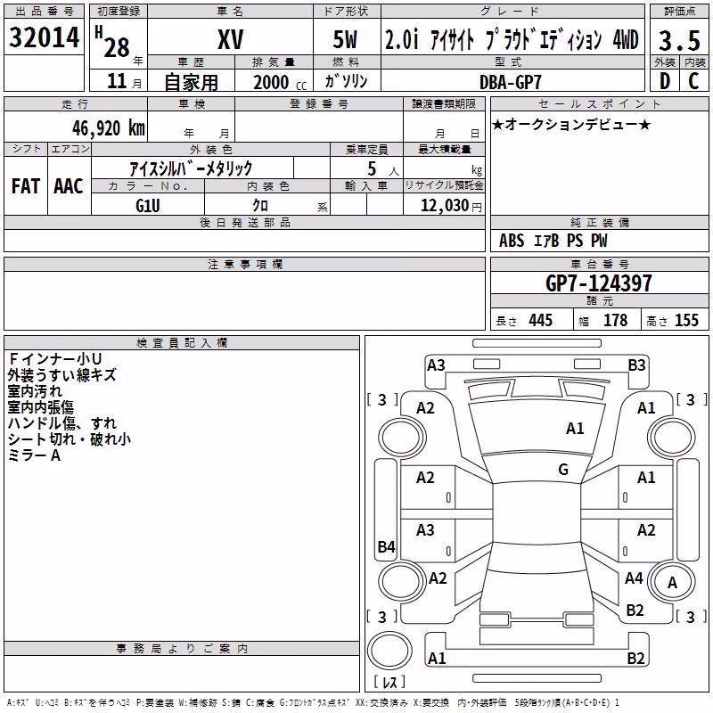 SUBARU XV