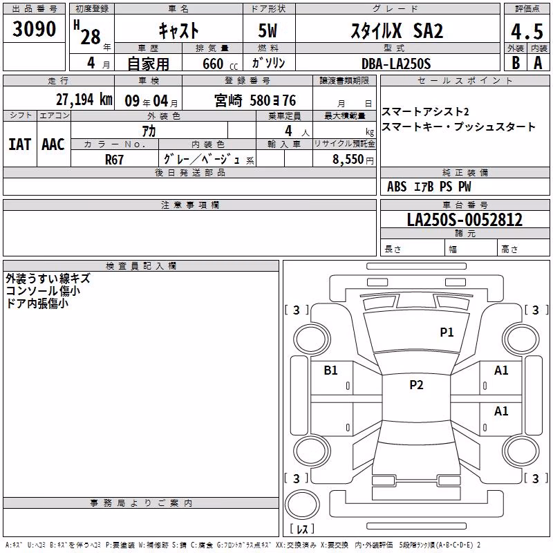 DAIHATSU CAST