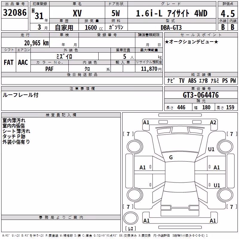SUBARU XV