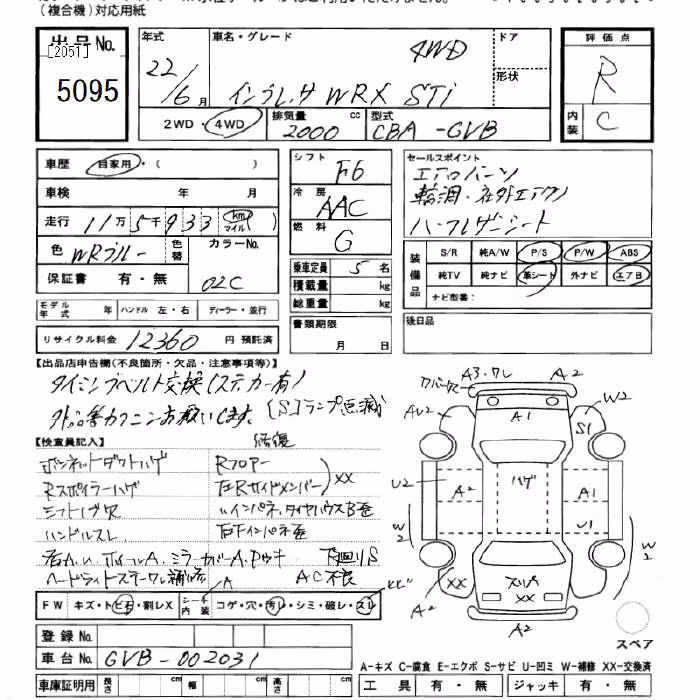 SUBARU IMPREZA WRX STI