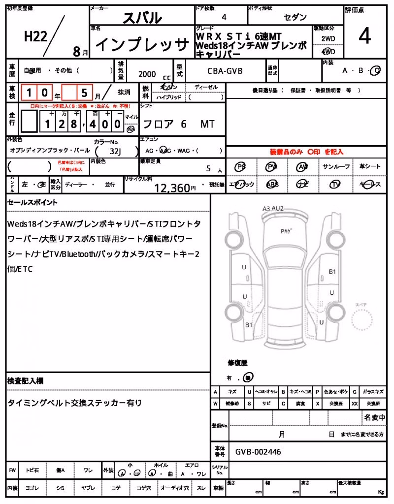 SUBARU IMPREZA WRX STI