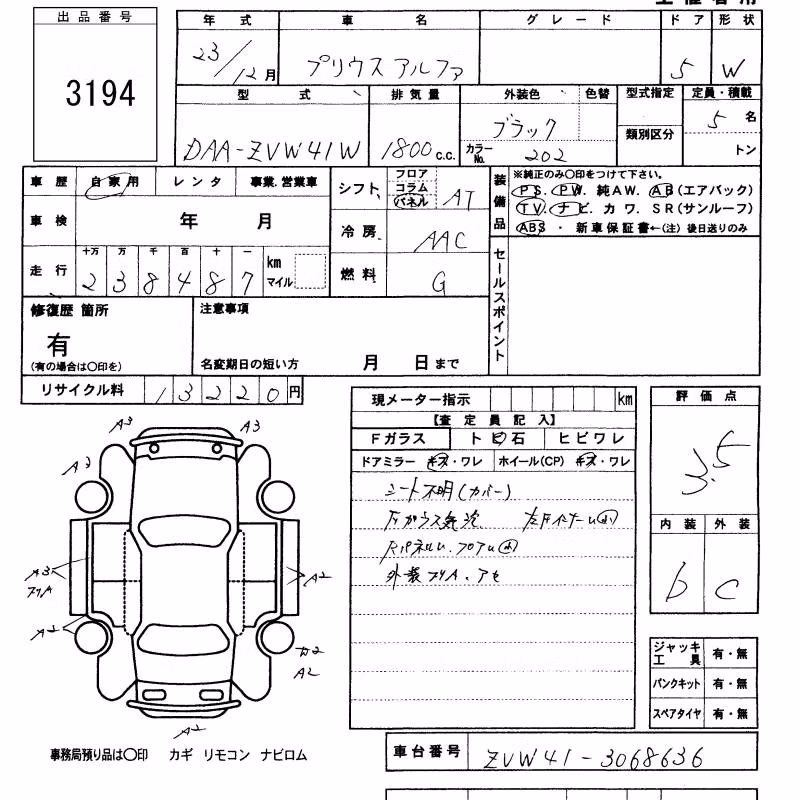 TOYOTA PRIUS ALPHA