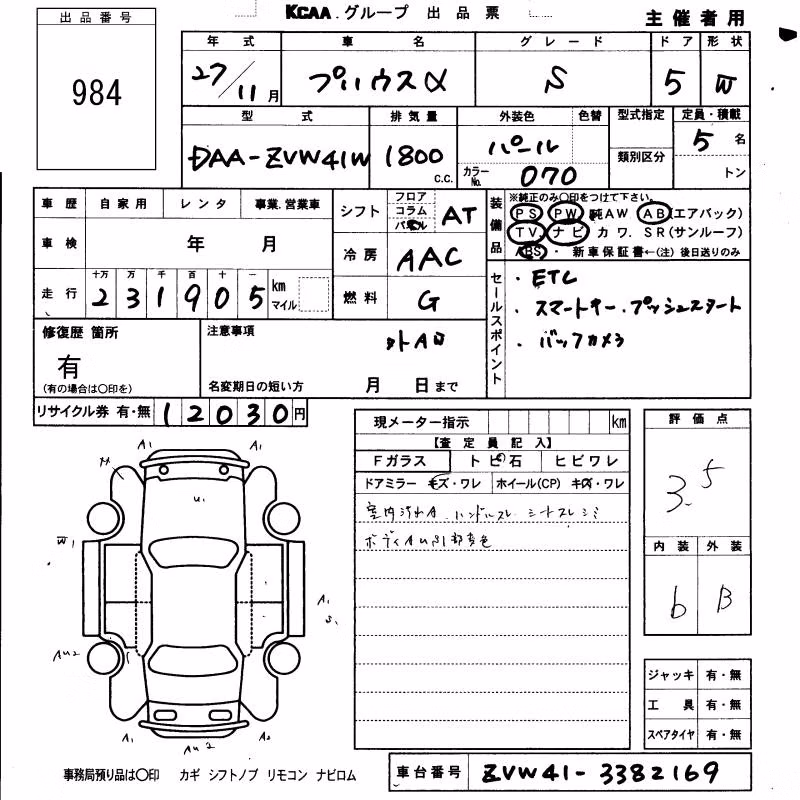 TOYOTA PRIUS ALPHA