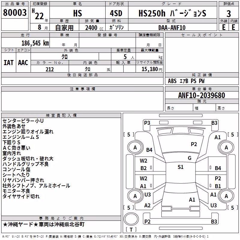 LEXUS HS250H