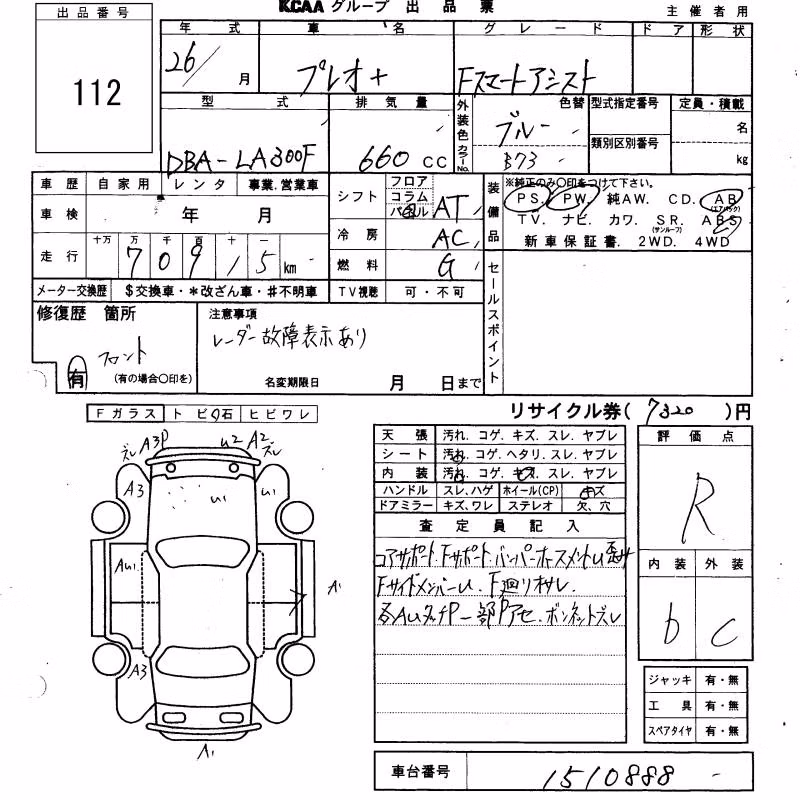 SUBARU PLEO PLUS