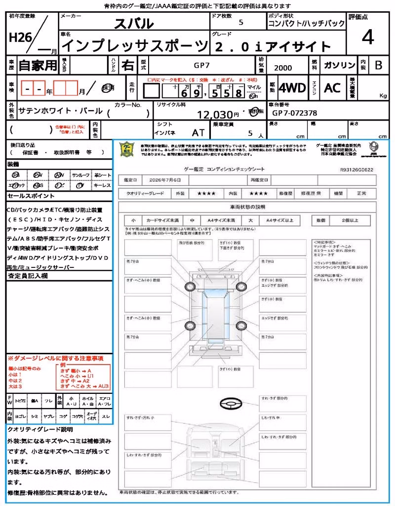 SUBARU XV