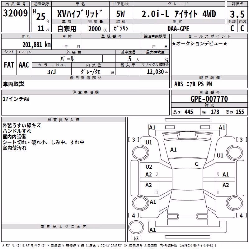 SUBARU XV