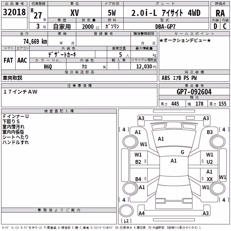 SUBARU XV