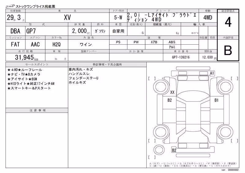 SUBARU XV