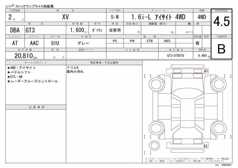 SUBARU XV