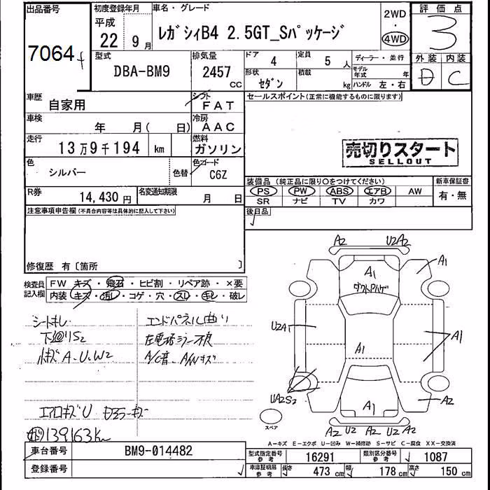 SUBARU LEGACY B4
