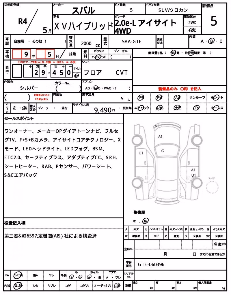 SUBARU XV