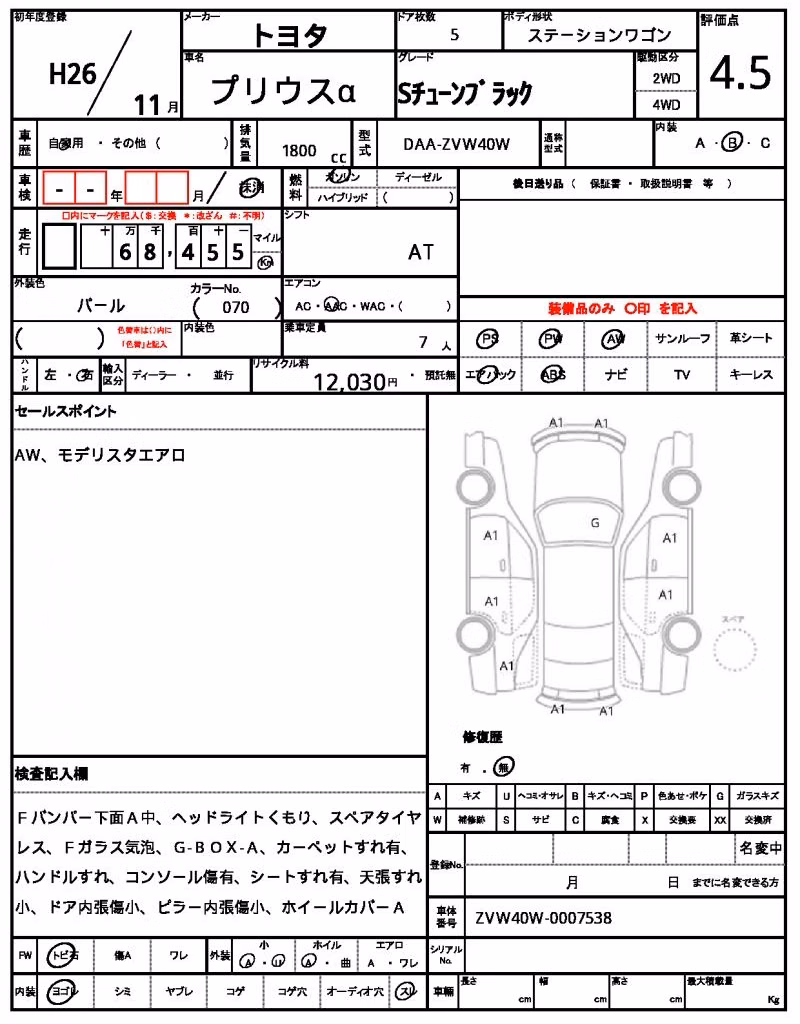 TOYOTA PRIUS ALPHA
