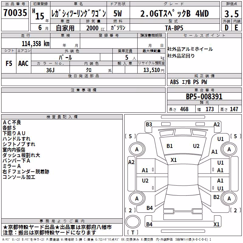 SUBARU LEGACY