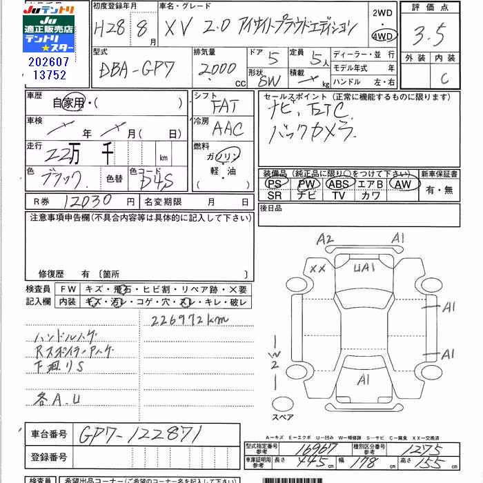 SUBARU XV