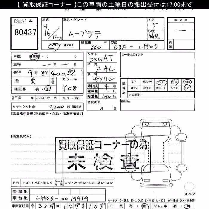 DAIHATSU MOVE LATTE