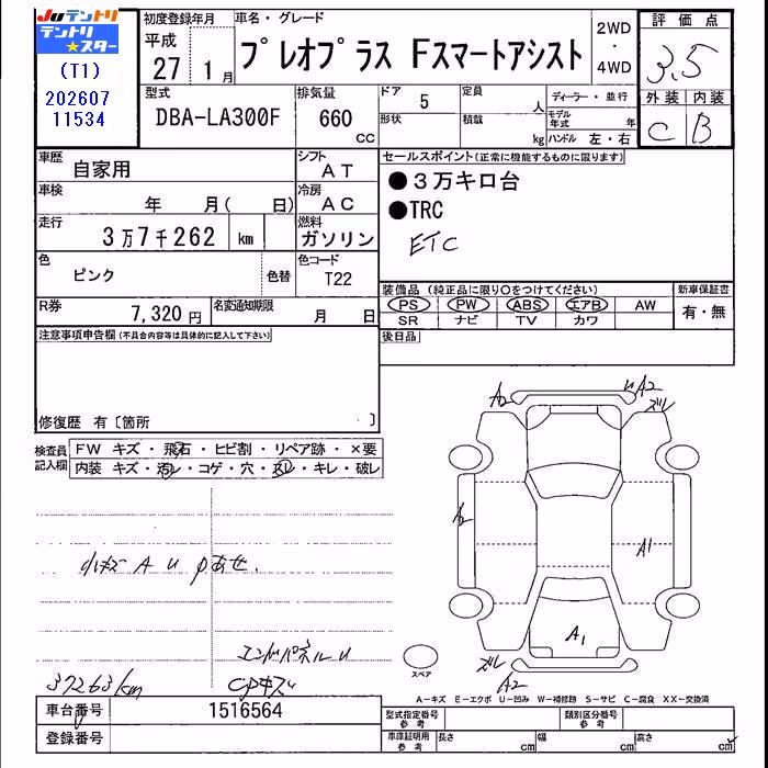 SUBARU PLEO PLUS