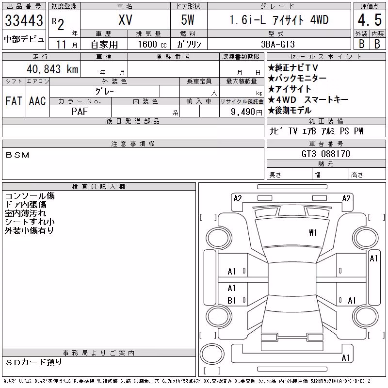 SUBARU XV