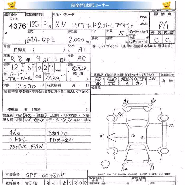 SUBARU XV