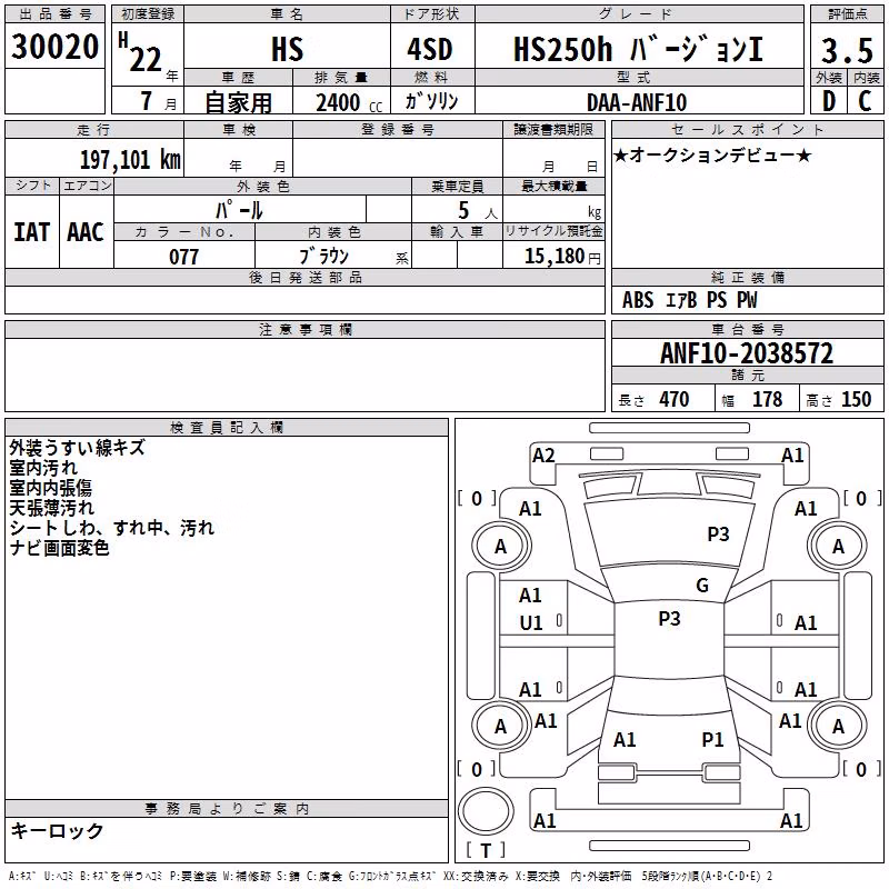 LEXUS HS250H