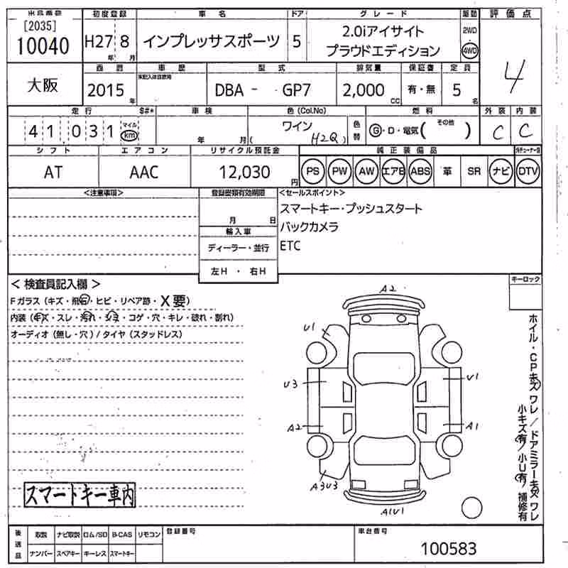 SUBARU XV