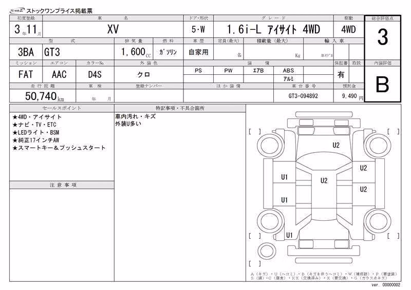 SUBARU XV