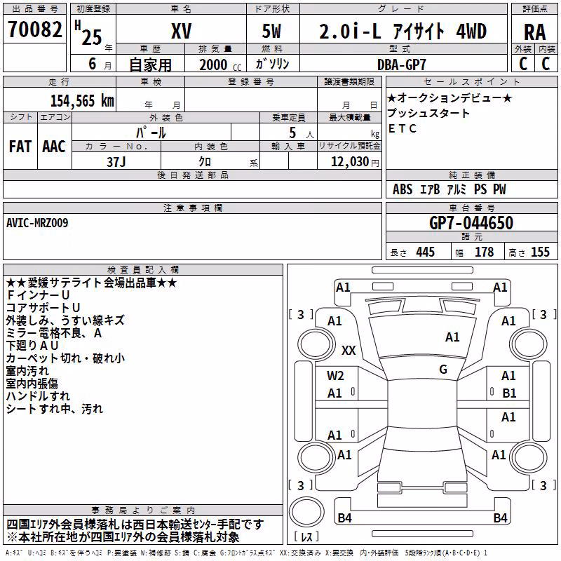 SUBARU XV