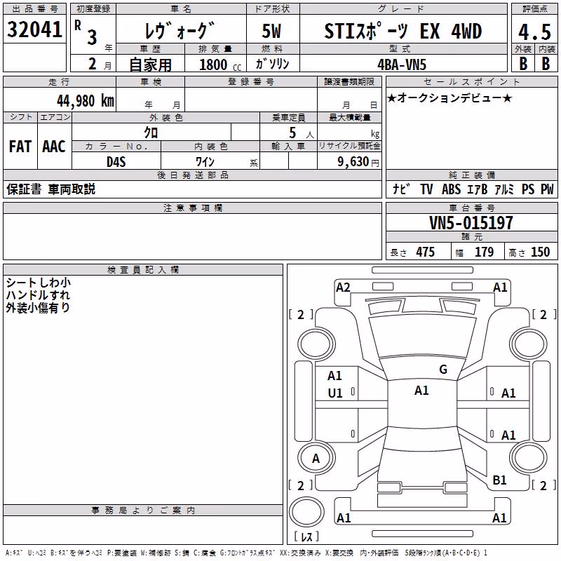 SUBARU LEVORG